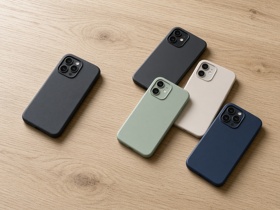 A closer view of a single phone turned over, with more phones nearby