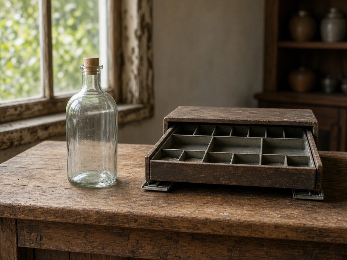 A closer view of an unlabeled bowl on a bare counter